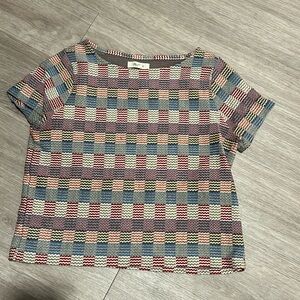 Madewell setlist jacquard boxy tee top XXS